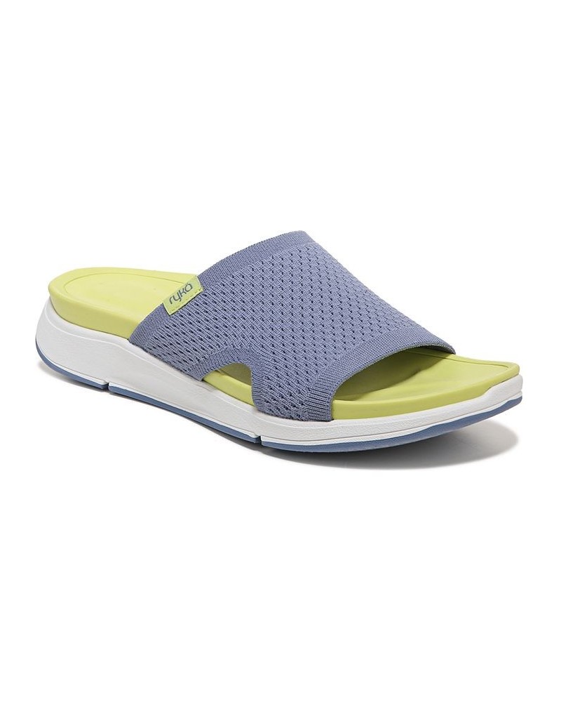 Women's Triumph Slide Sandals Blue $39.60 Shoes