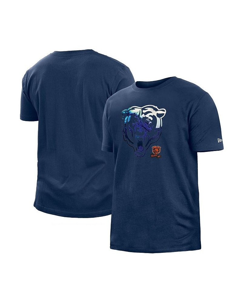 Men's Navy Chicago Bears 2022 Sideline Ink Dye T-shirt $19.97 T-Shirts