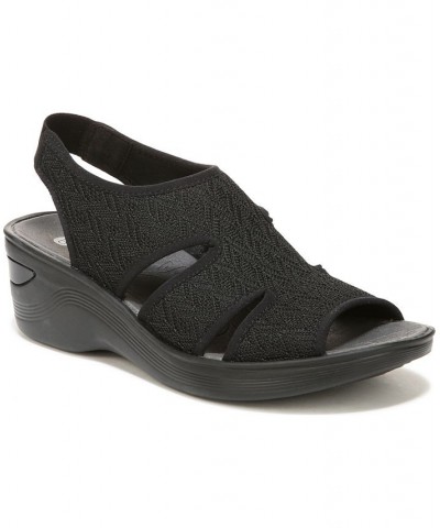 Daytona Washable Slingback Wedge Sandals Black $45.90 Shoes