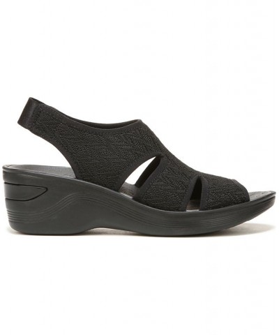 Daytona Washable Slingback Wedge Sandals Black $45.90 Shoes