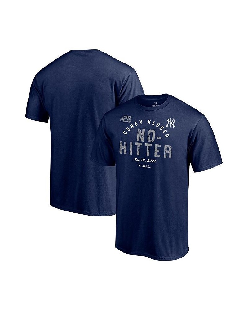 Men's Branded Corey Kluber Navy New York Yankees No Hitter T-shirt $23.93 T-Shirts