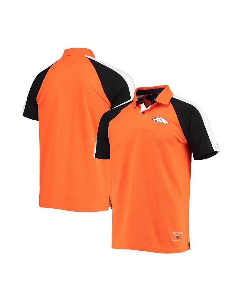 Men's Orange, White Denver Broncos Holden Raglan Polo Shirt $28.52 Polo Shirts