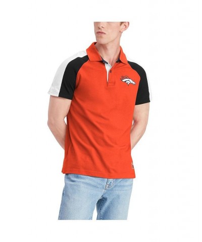 Men's Orange, White Denver Broncos Holden Raglan Polo Shirt $28.52 Polo Shirts