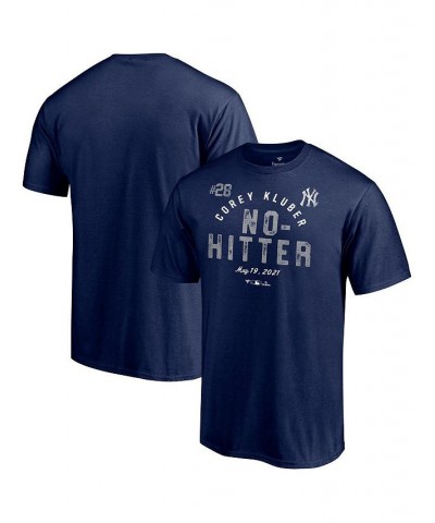 Men's Branded Corey Kluber Navy New York Yankees No Hitter T-shirt $23.93 T-Shirts