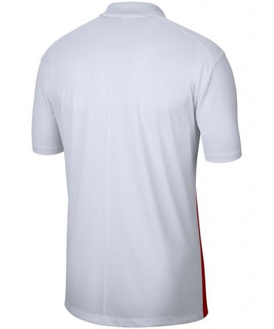 Men's White, Scarlet Ohio State Buckeyes Color Block Victory Performance Polo $38.49 Polo Shirts