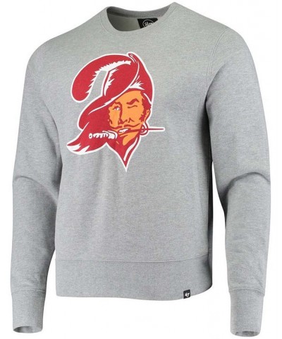 Men's Heathered Gray Tampa Bay Buccaneers Imprint Headline Historic Logo Fleece Pullover Sweatshirt $23.46 Sweatshirt