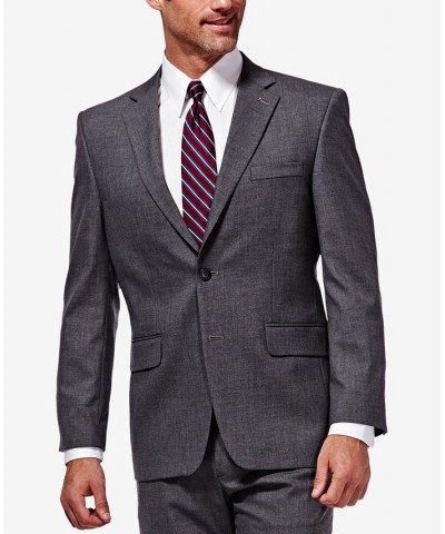 J.M. Men’s Classic/Regular Fit Stretch Sharkskin Suit Jacket Gray $36.00 Suits