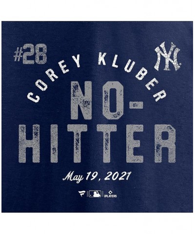 Men's Branded Corey Kluber Navy New York Yankees No Hitter T-shirt $23.93 T-Shirts