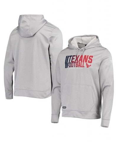 Men's Heathered Gray Houston Texans Combine Authentic Game On Pullover Hoodie $26.51 Sweatshirt