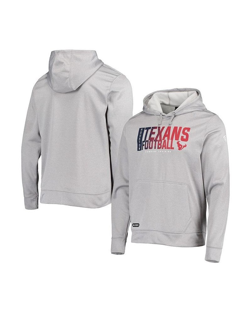 Men's Heathered Gray Houston Texans Combine Authentic Game On Pullover Hoodie $26.51 Sweatshirt