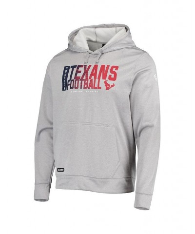 Men's Heathered Gray Houston Texans Combine Authentic Game On Pullover Hoodie $26.51 Sweatshirt