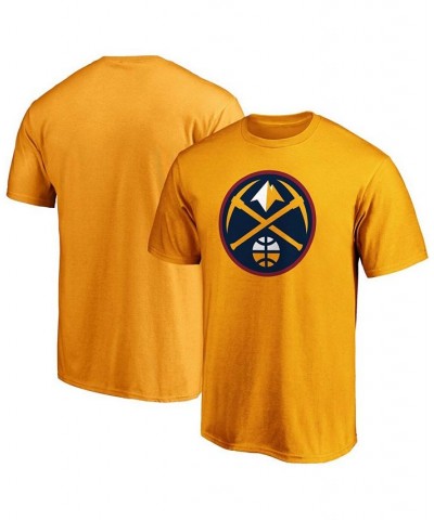 Men's Gold Denver Nuggets Primary Team Logo T-shirt $14.57 T-Shirts