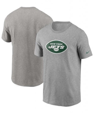 Men's Heathered Gray New York Jets Primary Logo T-shirt $21.60 T-Shirts