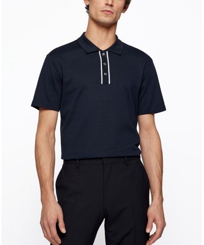 BOSS Men's Slim-Fit Polo Shirt Blue $62.40 Polo Shirts