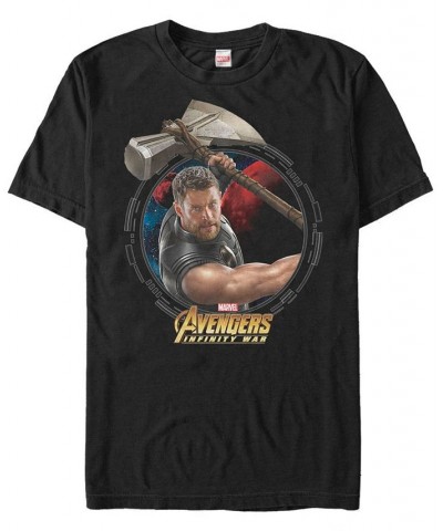 Marvel Men's Avengers Infinity War The Mighty Power of Thor Short Sleeve T-Shirt Black $16.10 T-Shirts