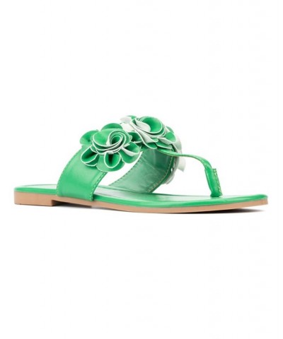 Liana Women's Flip Flop Sandal Green $21.58 Shoes