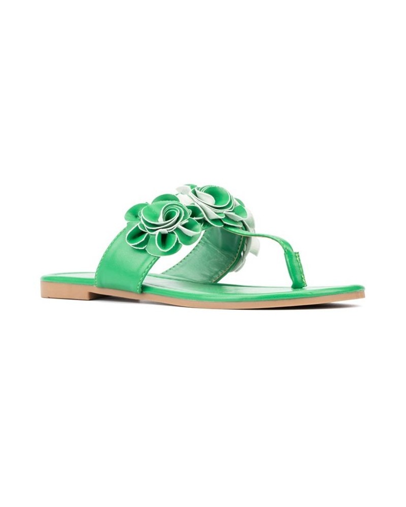 Liana Women's Flip Flop Sandal Green $21.58 Shoes