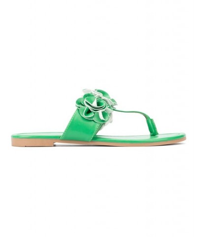 Liana Women's Flip Flop Sandal Green $21.58 Shoes