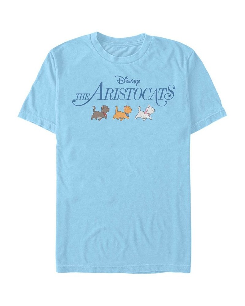 Men's Kitten Walk Logo Short Sleeve T-Shirt Blue $14.00 T-Shirts