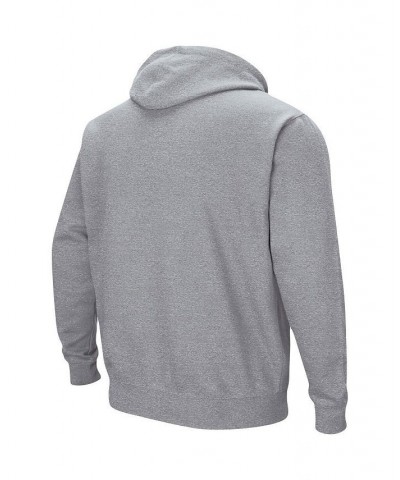 Men's Heathered Gray Memphis Tigers Arch and Logo Pullover Hoodie $30.24 Sweatshirt