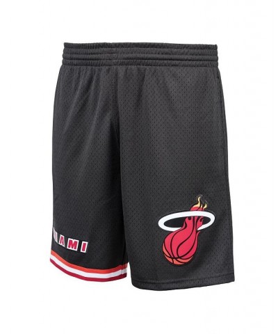 Men's Mitchell Ness Black Miami Heat Big Tall Hardwood Classics Swingman Shorts $32.85 Shorts