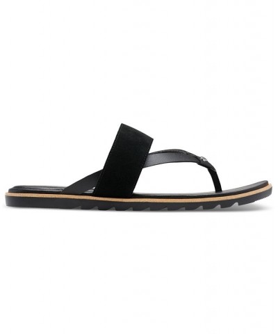 Women's Ella II Easy Slip-On Thong Flip Flop Sandals Black $40.50 Shoes