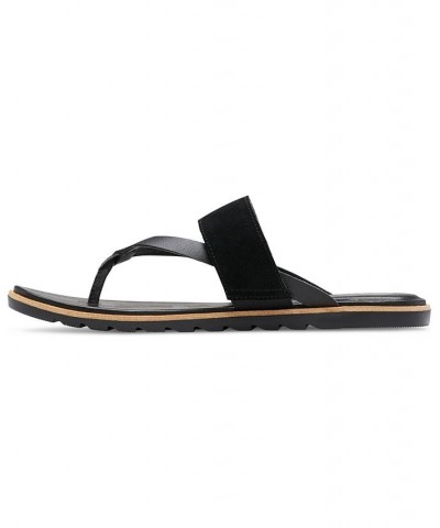 Women's Ella II Easy Slip-On Thong Flip Flop Sandals Black $40.50 Shoes