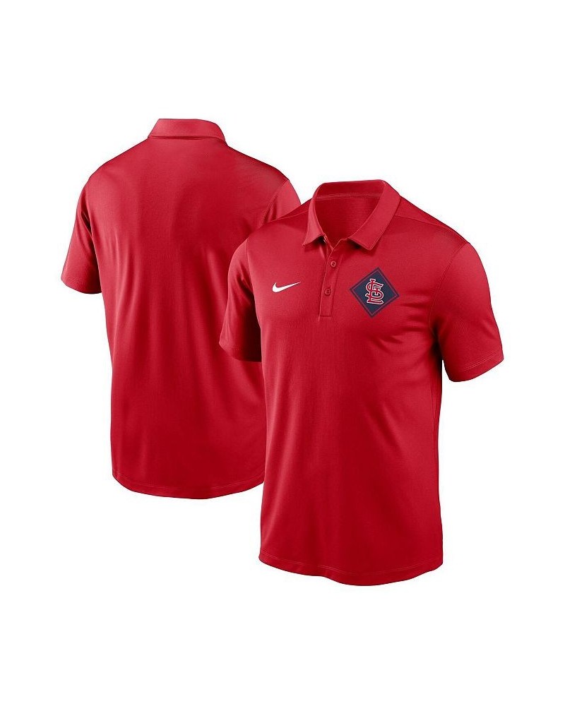 Men's Red St. Louis Cardinals Diamond Icon Franchise Performance Polo Shirt $28.60 Polo Shirts