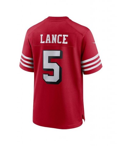 Men's Trey Lance Scarlet San Francisco 49ers Alternate Game Jersey $48.15 Jersey