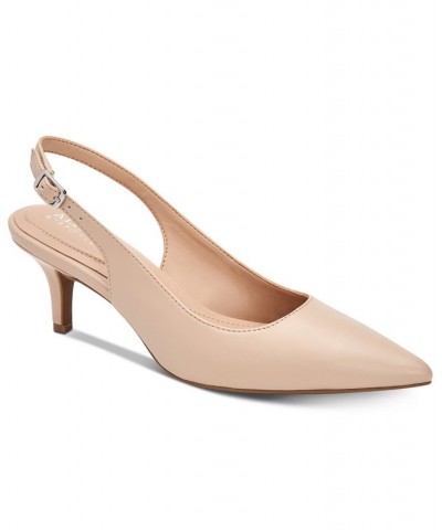 Women's Step 'N Flex Babbsy Pointed-Toe Slingback Pumps Tan/Beige $42.96 Shoes