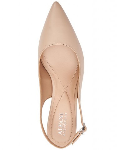 Women's Step 'N Flex Babbsy Pointed-Toe Slingback Pumps Tan/Beige $42.96 Shoes