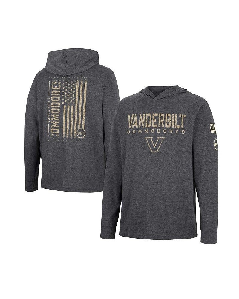 Men's Charcoal Vanderbilt Commodores Team OHT Military-Inspired Appreciation Hoodie Long Sleeve T-shirt $32.44 T-Shirts