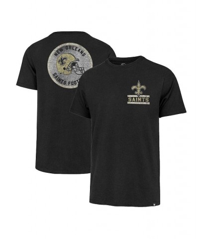 Men's Black New Orleans Saints Open Field Franklin T-shirt $18.04 T-Shirts