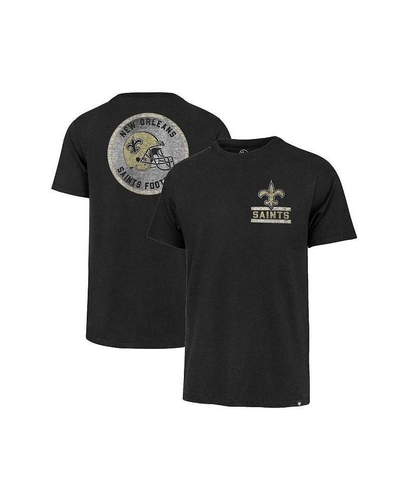 Men's Black New Orleans Saints Open Field Franklin T-shirt $18.04 T-Shirts