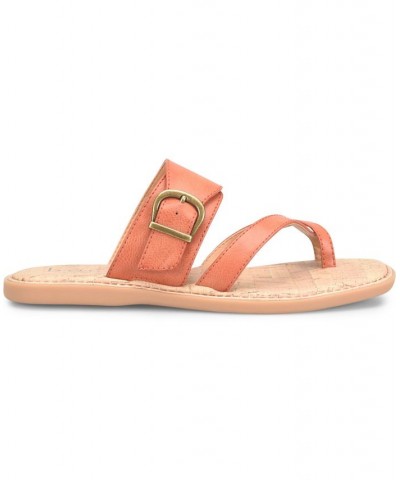 Women's Kelsee Comfort Flat Sandal Orange $44.20 Shoes