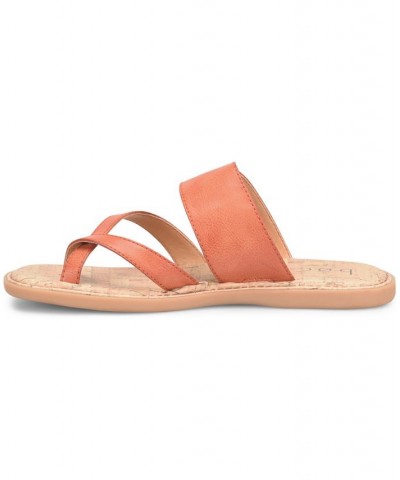 Women's Kelsee Comfort Flat Sandal Orange $44.20 Shoes