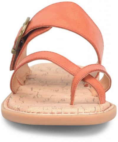 Women's Kelsee Comfort Flat Sandal Orange $44.20 Shoes