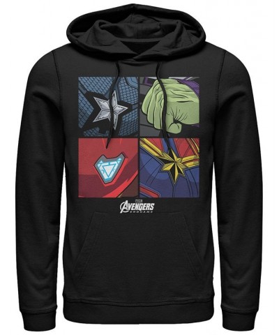 Marvel Men's Avengers Endgame Box Up Hero Logos, Pullover Hoodie Black $36.29 Sweatshirt