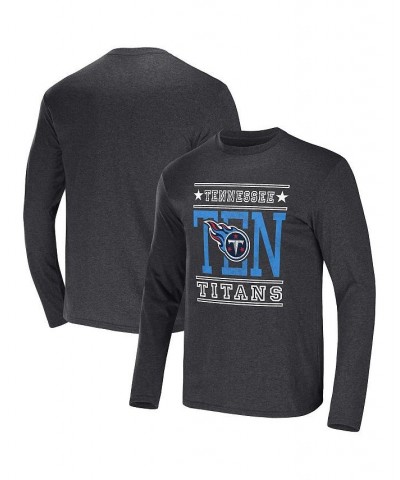 Men's NFL x Darius Rucker Collection by Heathered Charcoal Tennessee Titans Long Sleeve T-shirt $21.56 T-Shirts