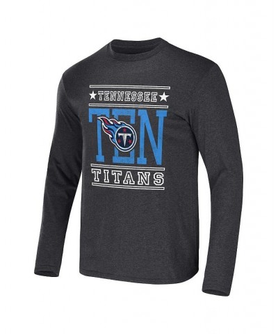 Men's NFL x Darius Rucker Collection by Heathered Charcoal Tennessee Titans Long Sleeve T-shirt $21.56 T-Shirts