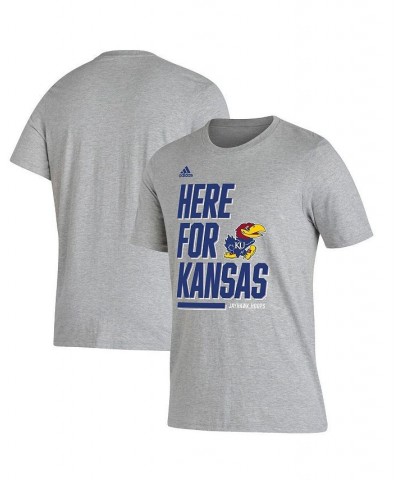 Men's Heather Gray Kansas Jayhawks Here For Bench T-shirt $17.15 T-Shirts