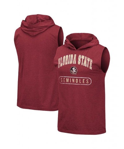 Men's Heathered Garnet Florida State Seminoles Varsity Hoodie Tank Top $17.20 T-Shirts