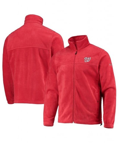 Men's Red Washington Nationals Full-Zip Flanker Jacket $48.00 Jackets