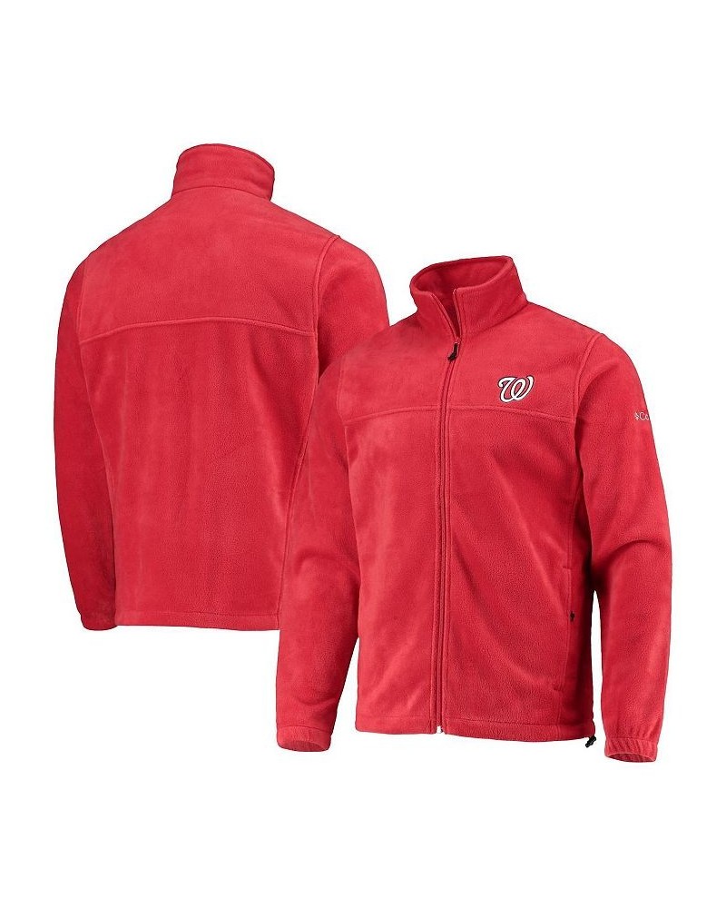 Men's Red Washington Nationals Full-Zip Flanker Jacket $48.00 Jackets