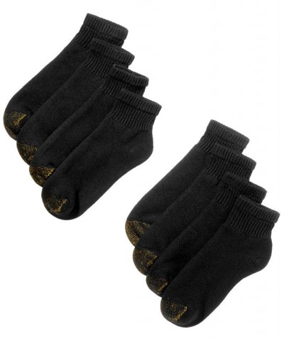 Men's 8-Pack Athletic Quarter Socks Black $12.53 Socks