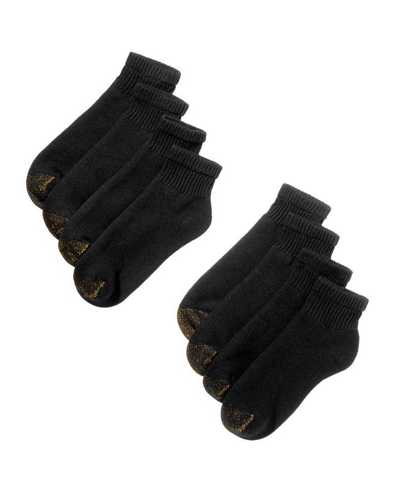 Men's 8-Pack Athletic Quarter Socks Black $12.53 Socks