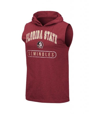 Men's Heathered Garnet Florida State Seminoles Varsity Hoodie Tank Top $17.20 T-Shirts