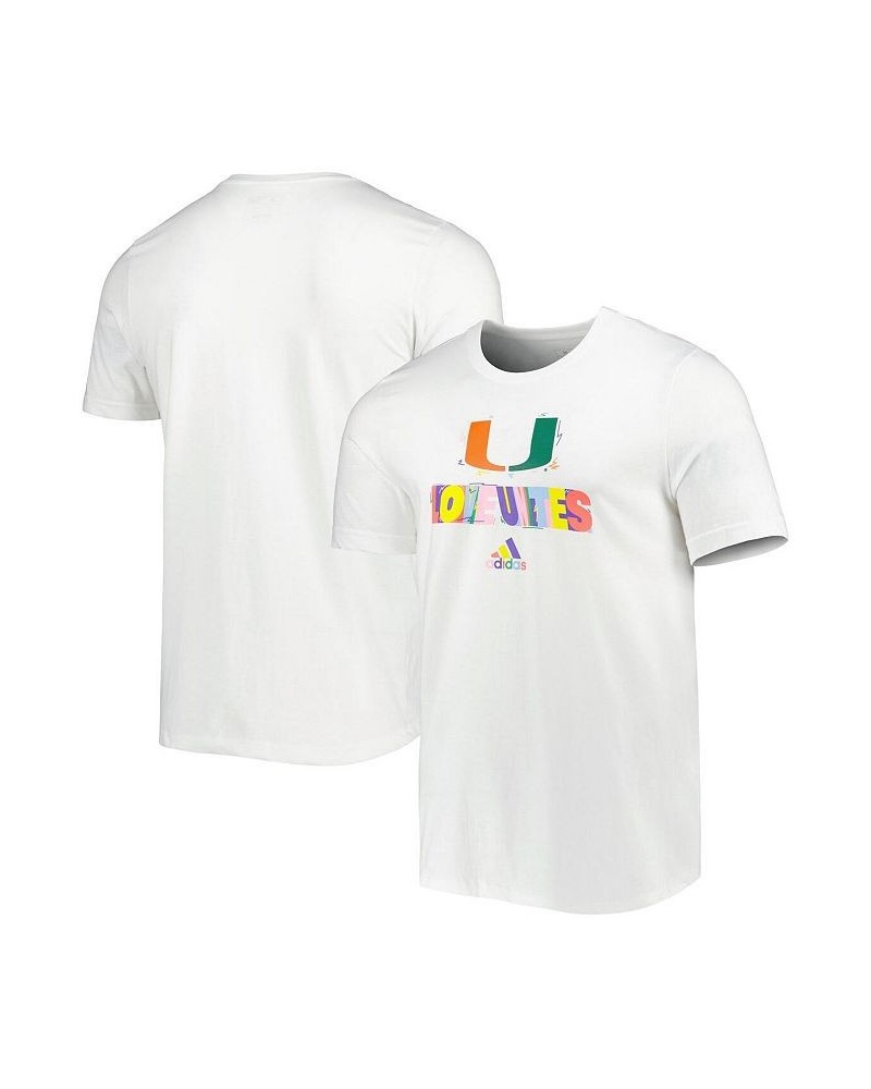 Men's White Miami Hurricanes Pride Fresh T-shirt $16.34 T-Shirts