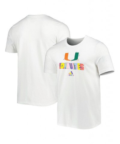 Men's White Miami Hurricanes Pride Fresh T-shirt $16.34 T-Shirts