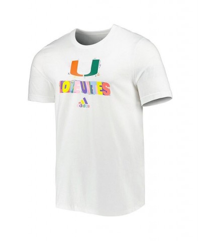 Men's White Miami Hurricanes Pride Fresh T-shirt $16.34 T-Shirts